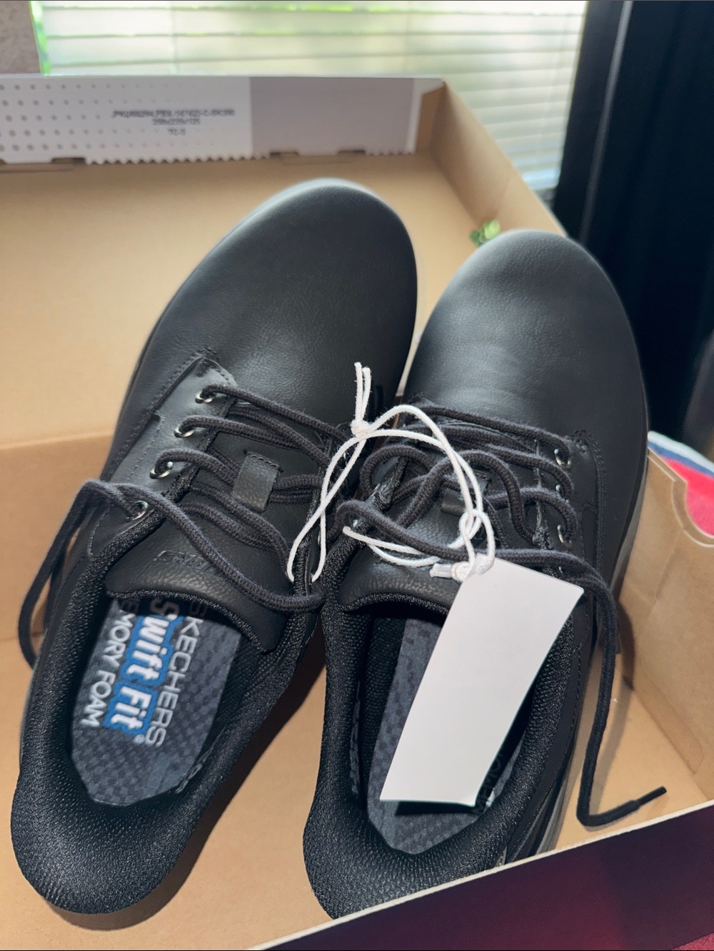 Skechers Black Men's Lace-Up Oxfords